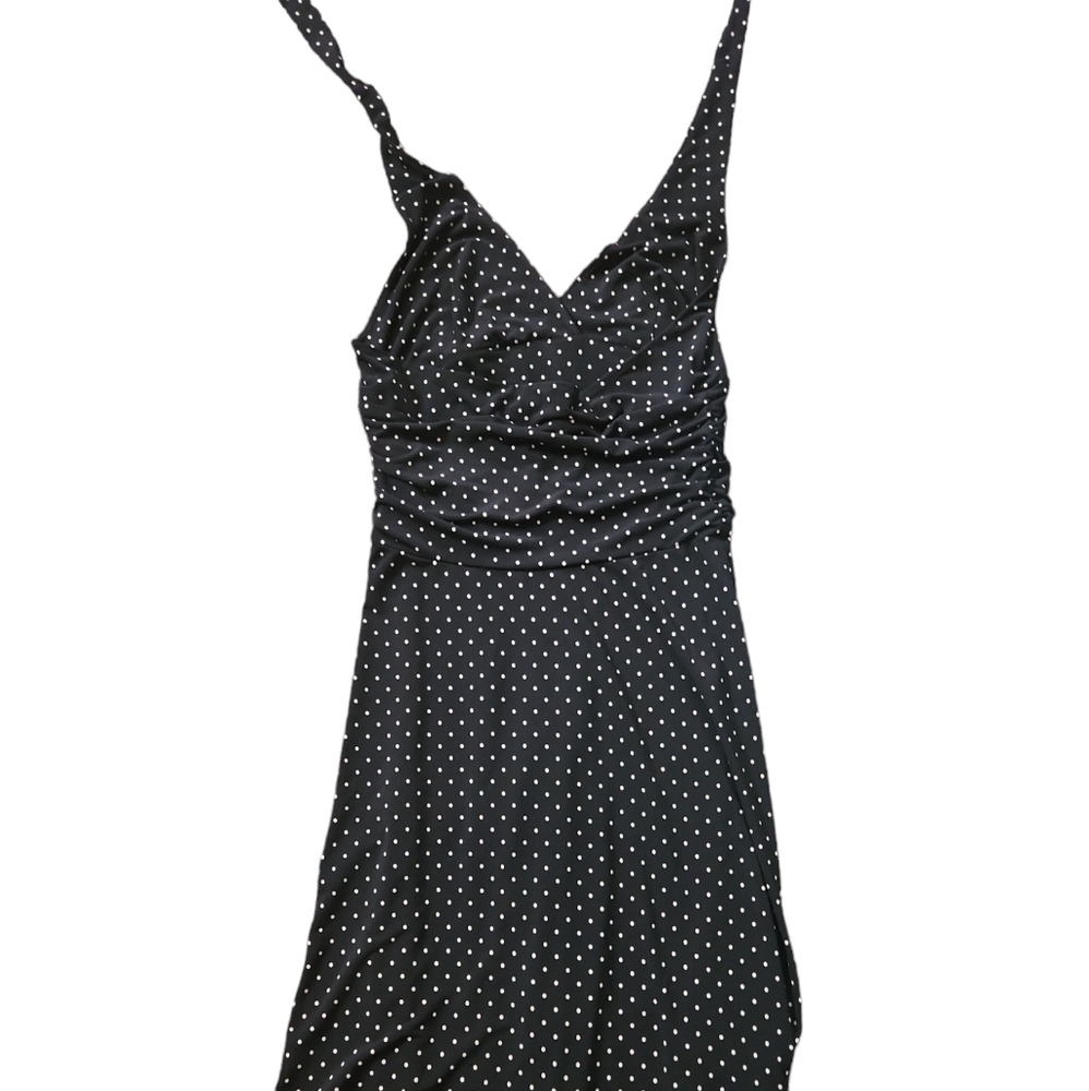 Size small petite black and white polka dots